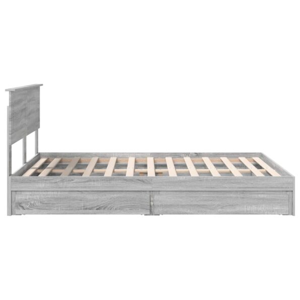 vidaXL Úložná posteľ Sivý Sonoma 140 x 200 cm Kompozitné drevo – Obrázok 9