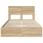 vidaXL Úložná posteľ Sonoma dub 135 x 190 cm Kompozitné drevo – Obrázok 8