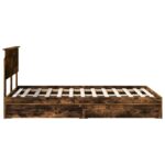 vidaXL Úložná posteľ Dymová dub 135 x 190 cm Kompozitné drevo – Obrázok 9
