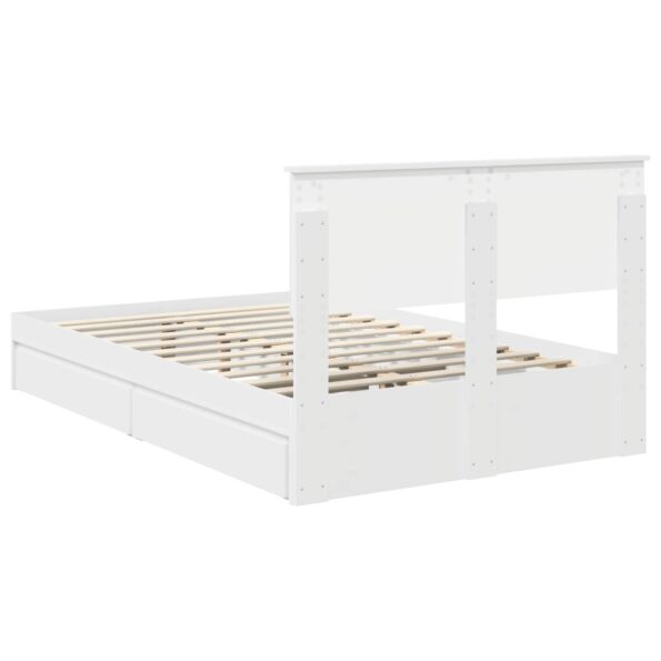 vidaXL Úložná posteľ so zásuvkou Biela 120 x 190 cm Kompozitné drevo – Obrázok 10