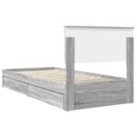 vidaXL Úložná posteľ Sivý Sonoma 100 x 200 cm Kompozitné drevo – Obrázok 10