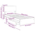 vidaXL Úložná posteľ Hnedý dub 90 x 190 cm Kompozitné drevo – Obrázok 13