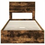 vidaXL Úložná posteľ Dymová dub 90 x 200 cm Kompozitné drevo – Obrázok 8
