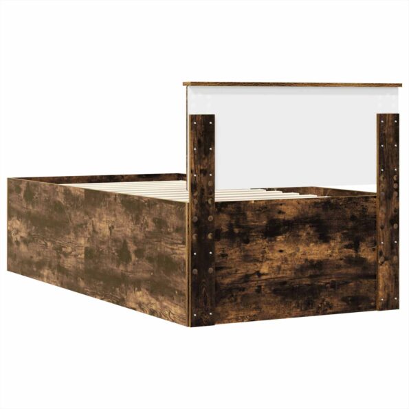 vidaXL Ležadlo Dymový dub a čierna 100 x 200 cm Kompozitné drevo – Obrázok 10