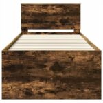 vidaXL Ležadlo Dymový dub a čierna 100 x 200 cm Kompozitné drevo – Obrázok 8