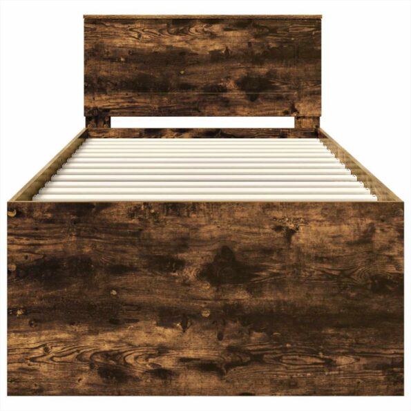 vidaXL Ležadlo Dymový dub a čierna 100 x 200 cm Kompozitné drevo – Obrázok 8