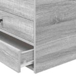 vidaXL Ležadlo Dymový dub a čierna 75 x 190 cm Kompozitné drevo – Obrázok 11