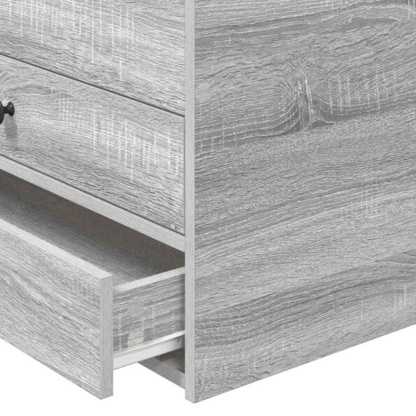 vidaXL Ležadlo Dymový dub a čierna 75 x 190 cm Kompozitné drevo – Obrázok 11