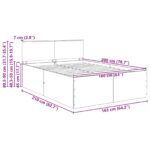 vidaXL Rám postele Čierna 160 x 200 cm Kompozitné drevo – Obrázok 13
