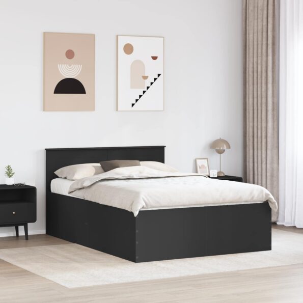 vidaXL Rám postele Čierna 160 x 200 cm Kompozitné drevo – Obrázok 3