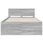 vidaXL Rám postele Sivý Sonoma 160 x 200 cm Kompozitné drevo – Obrázok 7