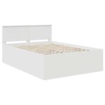 vidaXL Rám postele s čelnou doskou Biela 150 x 200 cm Kompozitné drevo – Obrázok 4