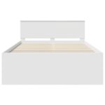 vidaXL Rám postele s čelnou doskou Biela 150 x 200 cm Kompozitné drevo – Obrázok 7