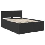 vidaXL Rám postele Čierna 150 x 200 cm Kompozitné drevo – Obrázok 4