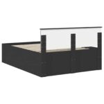 vidaXL Rám postele Čierna 150 x 200 cm Kompozitné drevo – Obrázok 9