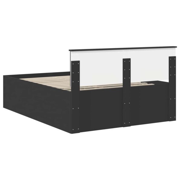 vidaXL Rám postele Čierna 150 x 200 cm Kompozitné drevo – Obrázok 9