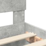 vidaXL Rám postele Betónová šedá 150 x 200 cm Kompozitné drevo – Obrázok 10