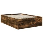 vidaXL Rám postele Dymová dub 150 x 200 cm Kompozitné drevo – Obrázok 5