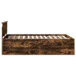 vidaXL Rám postele Dymová dub 150 x 200 cm Kompozitné drevo – Obrázok 8