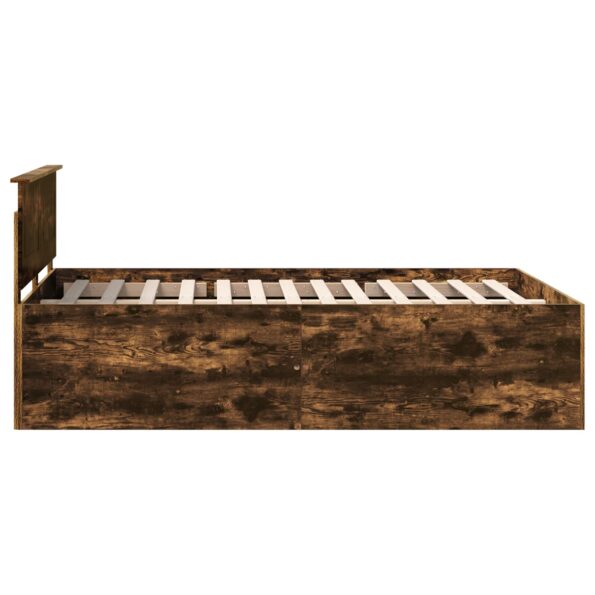 vidaXL Rám postele Dymová dub 150 x 200 cm Kompozitné drevo – Obrázok 8
