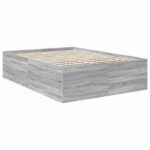 vidaXL Rám postele Sivý Sonoma 150 x 200 cm Kompozitné drevo – Obrázok 5