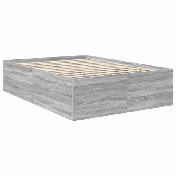 vidaXL Rám postele Sivý Sonoma 150 x 200 cm Kompozitné drevo – Obrázok 5