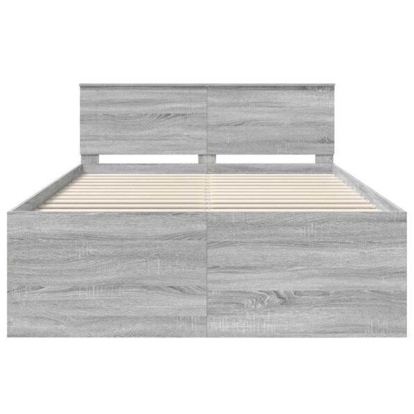 vidaXL Rám postele Sivý Sonoma 150 x 200 cm Kompozitné drevo – Obrázok 7