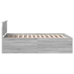 vidaXL Rám postele Sivý Sonoma 150 x 200 cm Kompozitné drevo – Obrázok 8