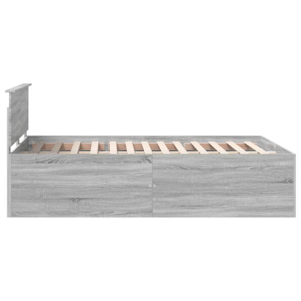 vidaXL Rám postele Sivý Sonoma 150 x 200 cm Kompozitné drevo – Obrázok 8