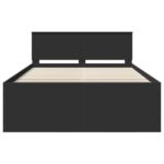 vidaXL Rám postele Čierna 140 x 190 cm Kompozitné drevo – Obrázok 7