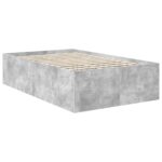 vidaXL Rám postele Betónová šedá 135 x 190 cm Kompozitné drevo – Obrázok 5
