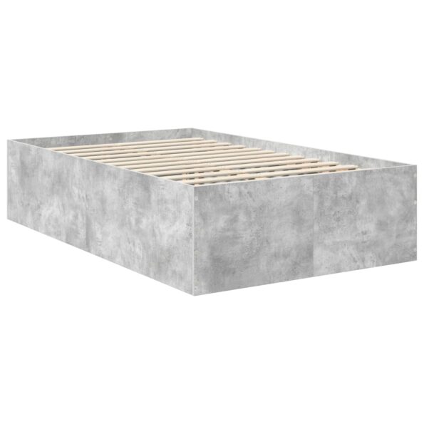 vidaXL Rám postele Betónová šedá 135 x 190 cm Kompozitné drevo – Obrázok 5