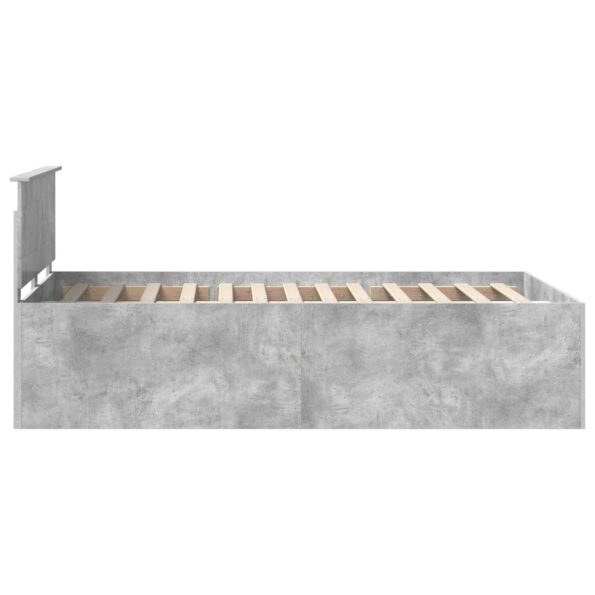 vidaXL Rám postele Betónová šedá 135 x 190 cm Kompozitné drevo – Obrázok 8