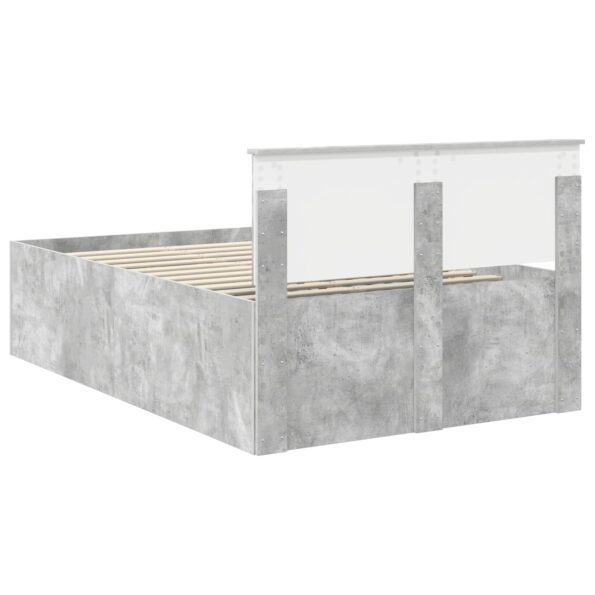 vidaXL Rám postele Betónová šedá 135 x 190 cm Kompozitné drevo – Obrázok 9