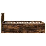 vidaXL Rám postele Dymová dub 135 x 190 cm Kompozitné drevo – Obrázok 8