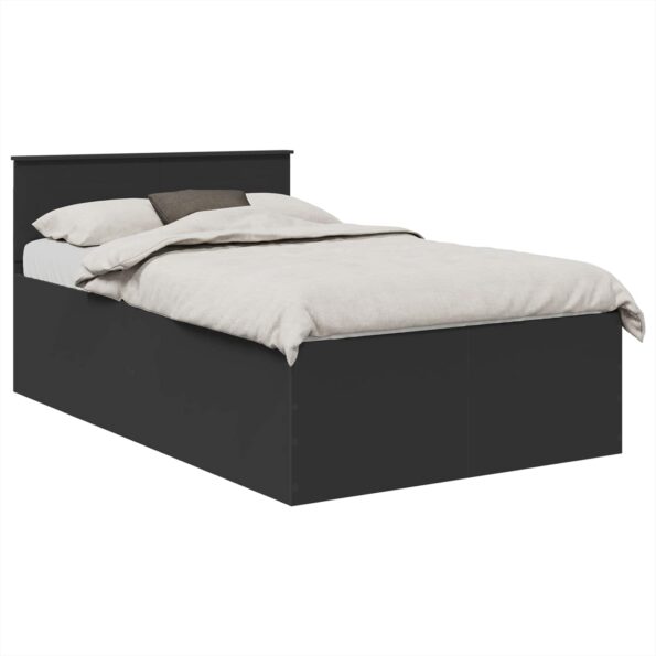 vidaXL Rám postele Čierna 120 x 190 cm Kompozitné drevo – Obrázok 2