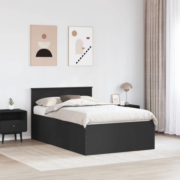vidaXL Rám postele Čierna 120 x 190 cm Kompozitné drevo – Obrázok 3