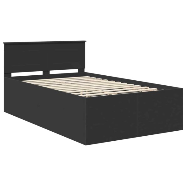 vidaXL Rám postele Čierna 120 x 190 cm Kompozitné drevo – Obrázok 4