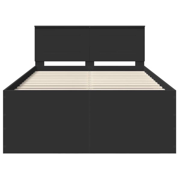 vidaXL Rám postele Čierna 120 x 190 cm Kompozitné drevo – Obrázok 7