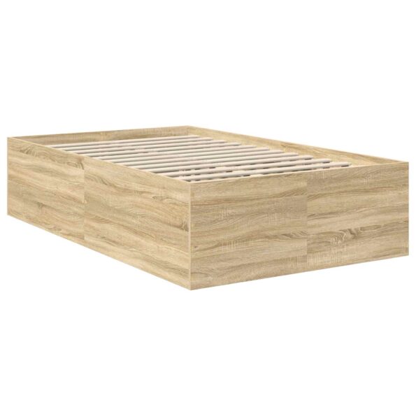 vidaXL Rám postele Sonoma dub 120 x 190 cm Kompozitné drevo – Obrázok 5