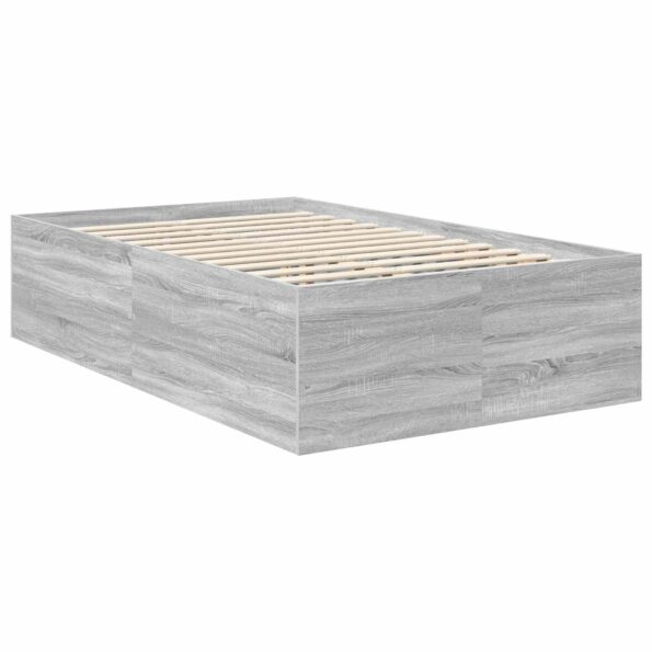 vidaXL Rám postele Sivý Sonoma 120 x 190 cm Kompozitné drevo – Obrázok 5