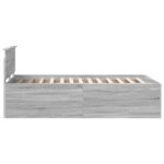 vidaXL Rám postele Sivý Sonoma 120 x 190 cm Kompozitné drevo – Obrázok 8