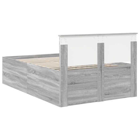 vidaXL Rám postele Sivý Sonoma 120 x 190 cm Kompozitné drevo – Obrázok 9