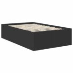 vidaXL Rám postele Čierna 120 x 200 cm Kompozitné drevo – Obrázok 5