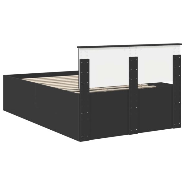 vidaXL Rám postele Čierna 120 x 200 cm Kompozitné drevo – Obrázok 9