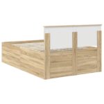 vidaXL Rám postele Sonoma dub 120 x 200 cm Kompozitné drevo – Obrázok 9