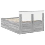 vidaXL Rám postele Sivý Sonoma 120 x 200 cm Kompozitné drevo – Obrázok 9