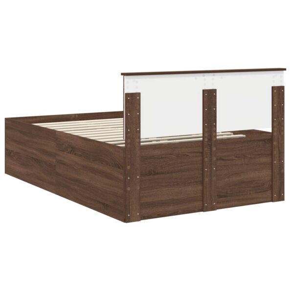 vidaXL Rám postele Hnedý dub 120 x 200 cm Kompozitné drevo – Obrázok 9