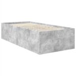 vidaXL Rám postele Betónová šedá 120 x 200 cm Kompozitné drevo – Obrázok 5