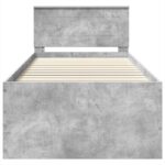 vidaXL Rám postele Betónová šedá 120 x 200 cm Kompozitné drevo – Obrázok 7